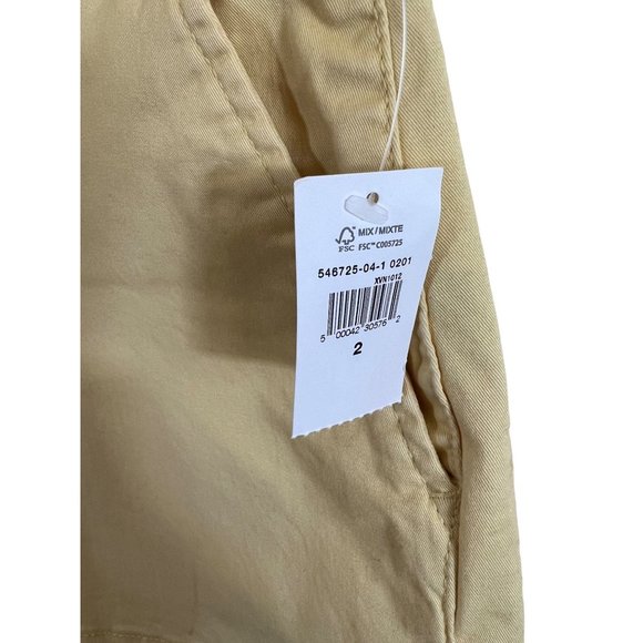 GAP Yellow Mid Rise NWT Shorts Size 2 - Picture 4 of 11